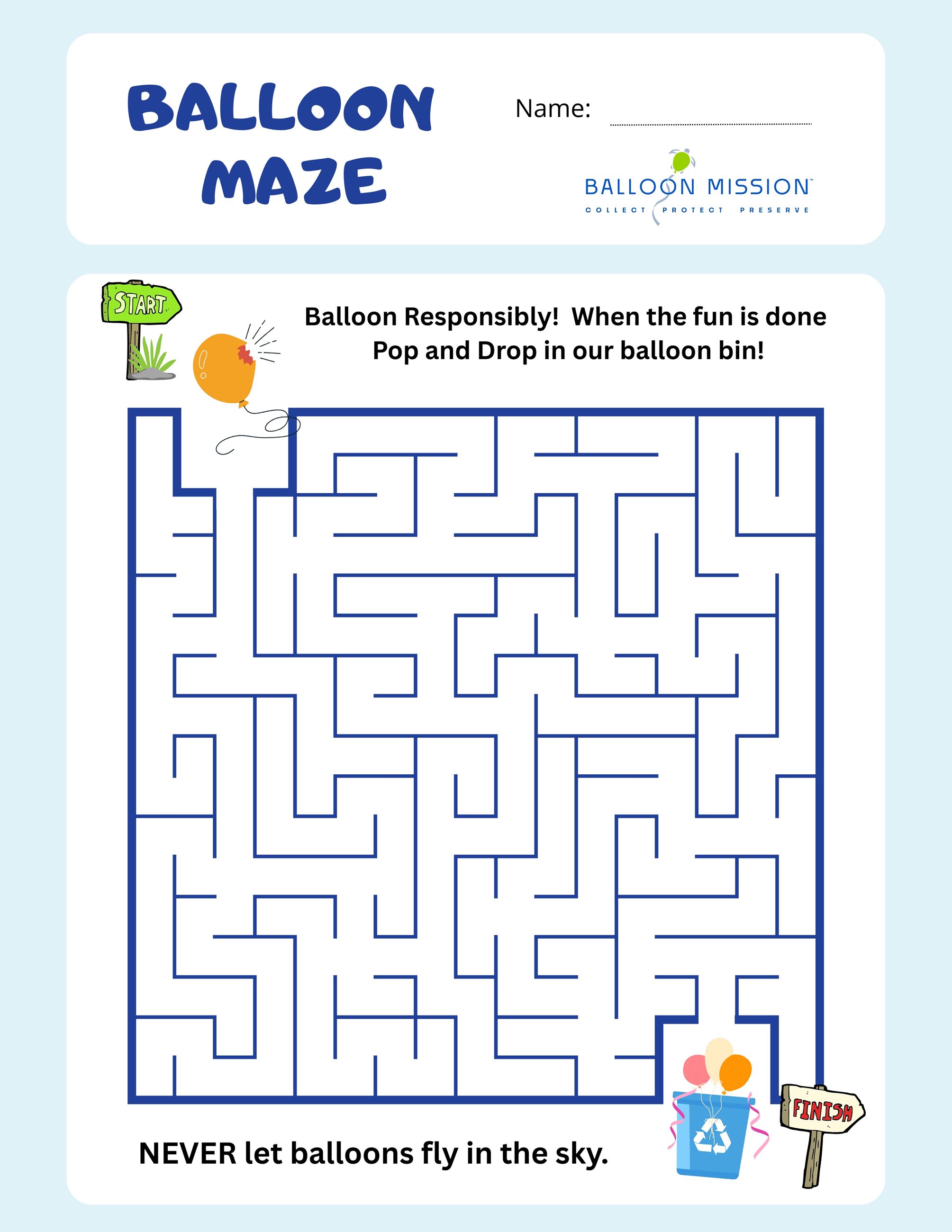 Balloon Mission Maze