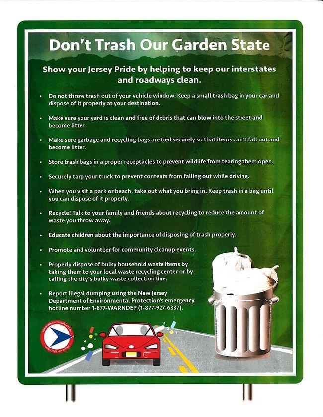 Dont Trash Our Garden State